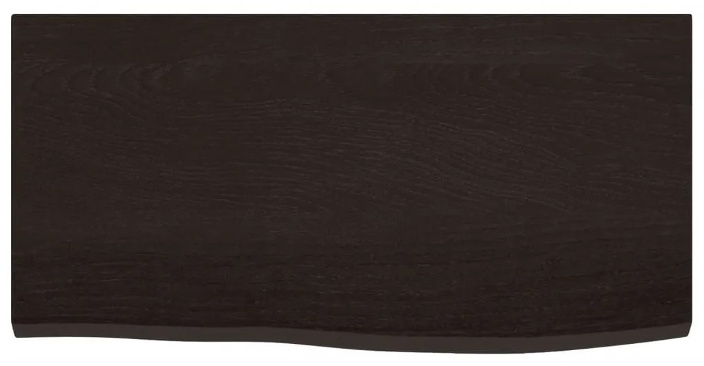 vidaXL Ράφι Τοίχου Σκούρο Καφέ 60x30x2 εκ. Επεξεργ. Μασίφ Ξύλο Δρυός