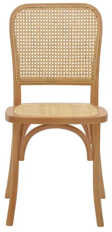 Καρέκλα Kalliope φυσικό ξύλο οξιάς-φυσικό rattan 45x50x89εκ 45x50x89 εκ.