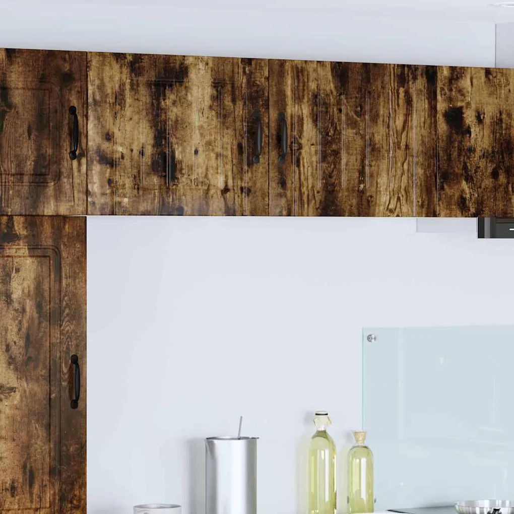 vidaXL Κρεμαστό ντουλάπι κουζίνας 2 pcs Καπνιστό Δρύς 50 x 31 x 40 εκ.