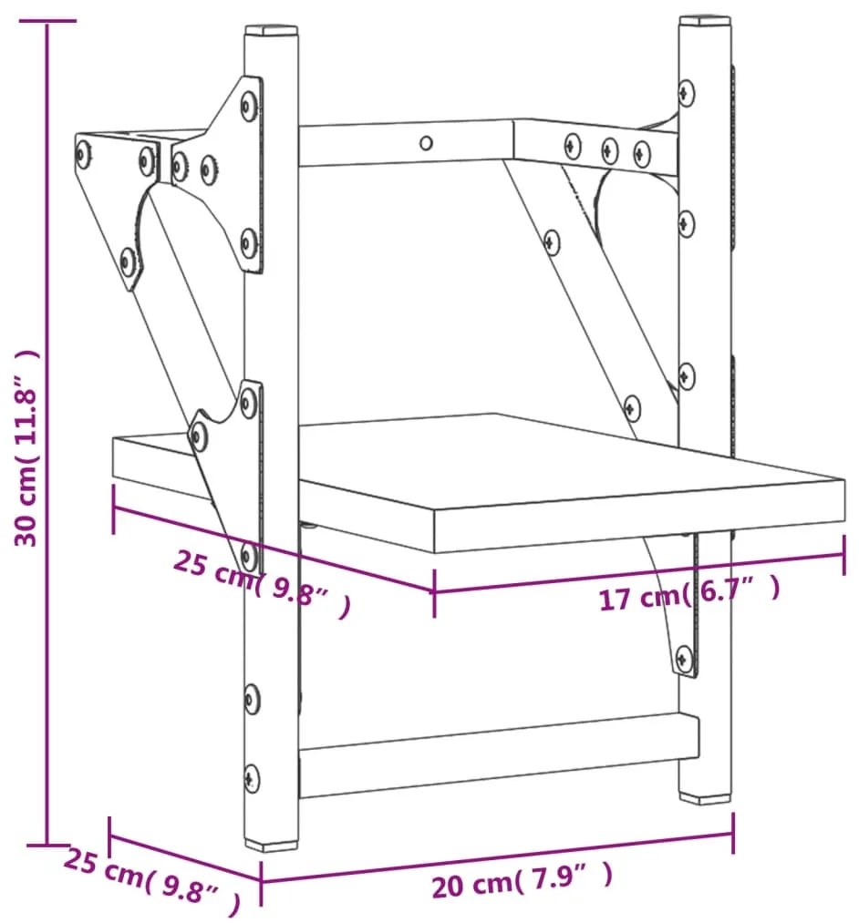 ΡΑΦΙΑ ΤΟΙΧΟΥ ΜΕ ΜΠΑΡΑ 2 ΤΕΜ. ΚΑΦΕ ΔΡΥΣ 20X25X30 ΕΚ. 836232