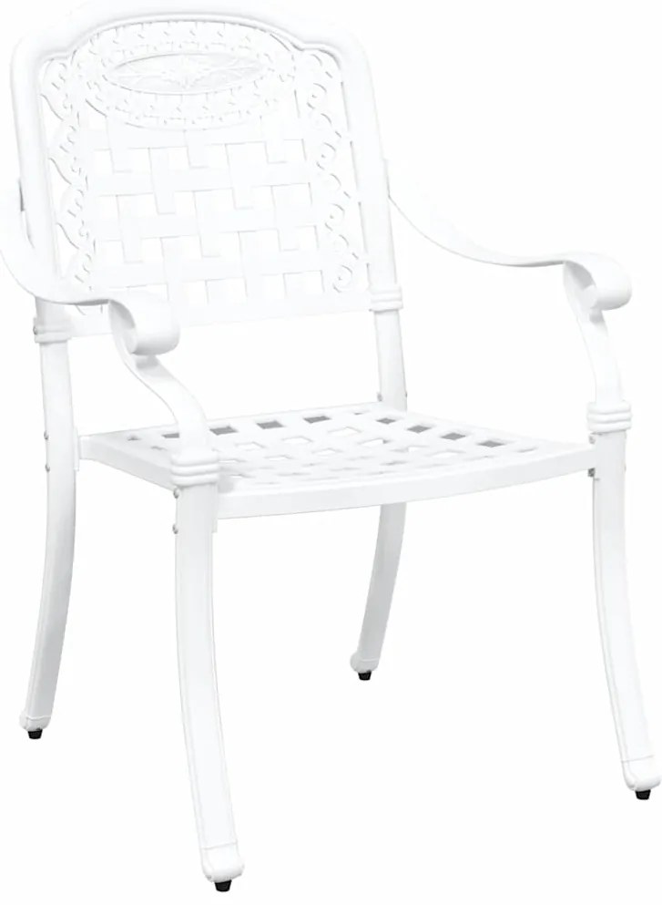 vidaXL Καρέκλα Κήπου 2 pcs Λευκό 55 x 56.5 x 91εκ Αλουμίνιο