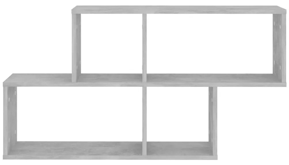 vidaXL Ράφι Τοίχου Γκρι Σκυροδέματος 100 x 18 x 53 εκ. από Επεξ. Ξύλο