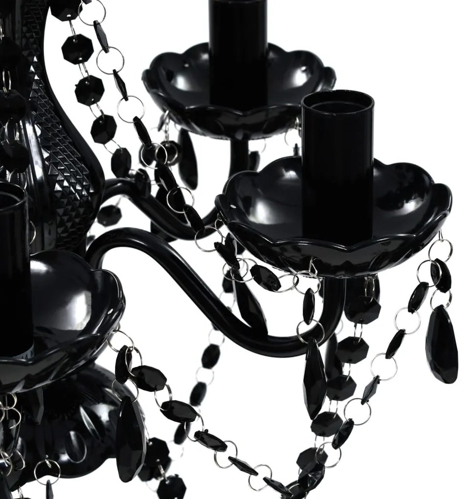 Πολυέλαιος 5 Θέσεις Λαμπτήρων Μαύρος