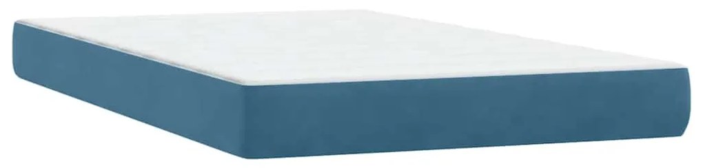 BOX SPRING ΚΡΕΒΑΤΙ ΜΕ ΣΤΡΩΜΑ ΣΚΟΥΡΟ ΜΠΛΕ 120X220 CM ΒΕΛΟΥΔΙΝΟ 3316735