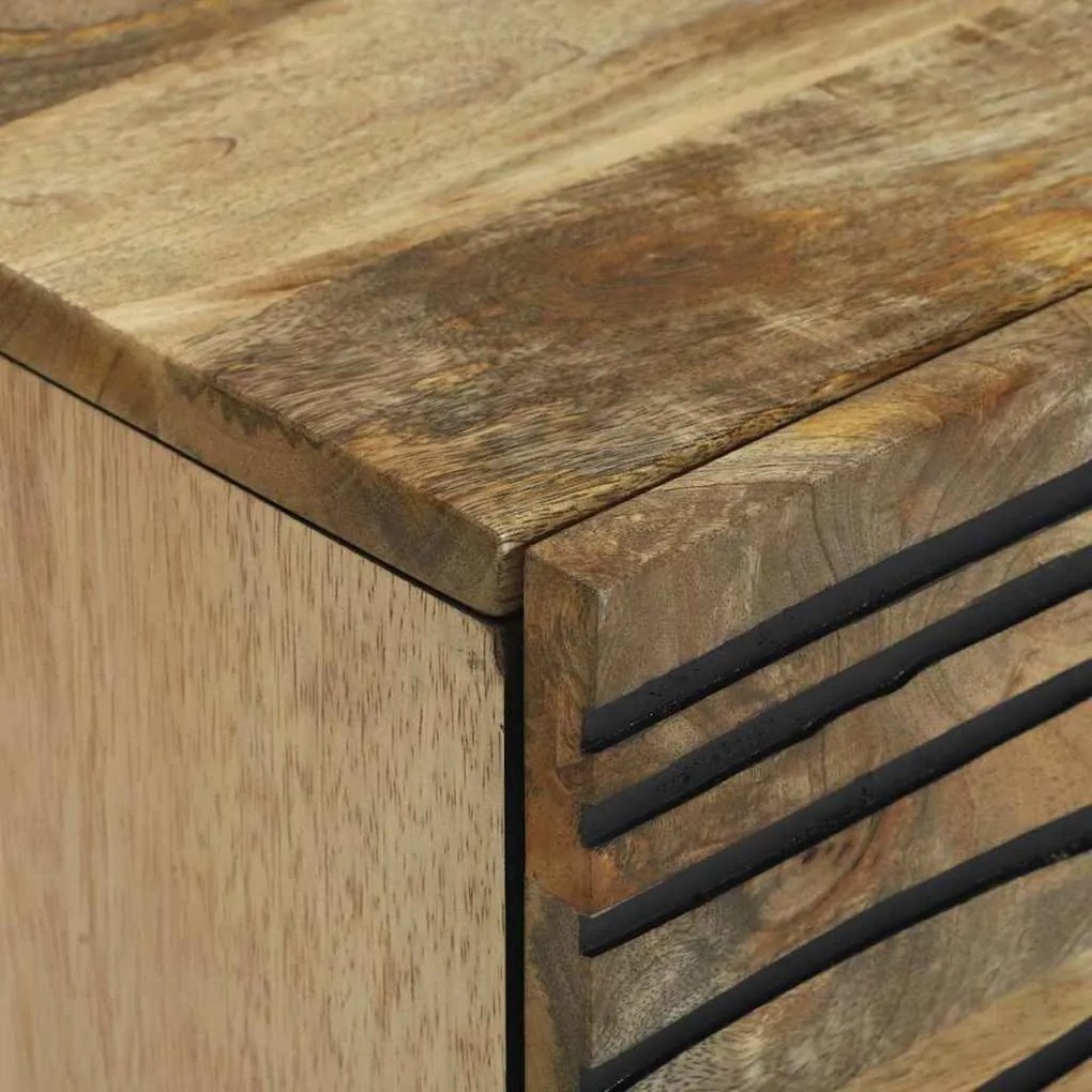vidaXL Κομοδίνο με συρτάρι Καφέ 40 x 33 x 46 εκ. Μασίφ ξύλο μάνγκο