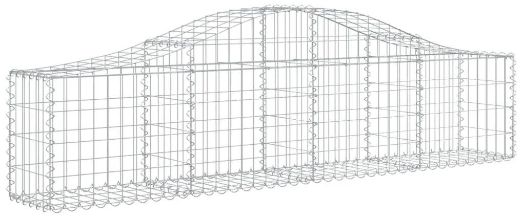 vidaXL Συρματοκιβώτια Τοξωτά 12 τεμ. 200x30x40/60 εκ. Γαλβαν. Ατσάλι