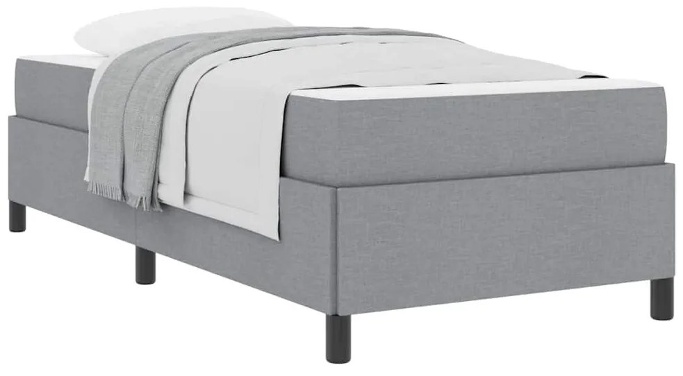 vidaXL Κρεβάτι με ελατήρια Ανοιχτό γκρι 80 x 200 cm ύφασμα