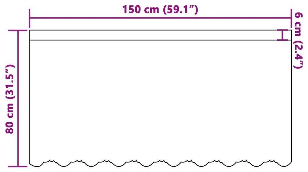 vidaXL Κουρτίνα Δαντέλας με κουρτίνες Floral Λευκό 150 x 80 cm Πολυεστέρας