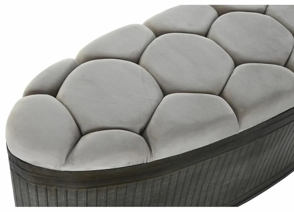Σκαμπό DKD Home Decor   Μπεζ Μέταλλο πολυεστέρας Σκούρο καφέ (121 x 44 x 47,5 cm)