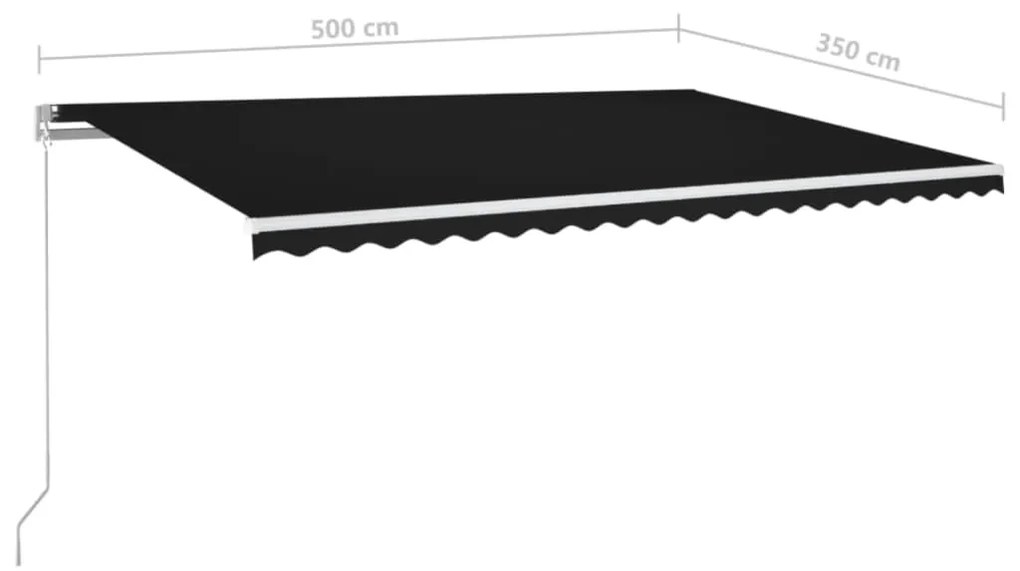 ΤΕΝΤΑ ΣΥΡΟΜΕΝΗ ΧΕΙΡΟΚΙΝΗΤΗ ΜΕ LED ΑΝΘΡΑΚΙ 500 X 350 ΕΚ. 3069024