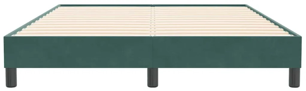 vidaXL Box Spring Κρεβάτι χωρίς στρώμα Σκούρο πράσινο Βελούδινο