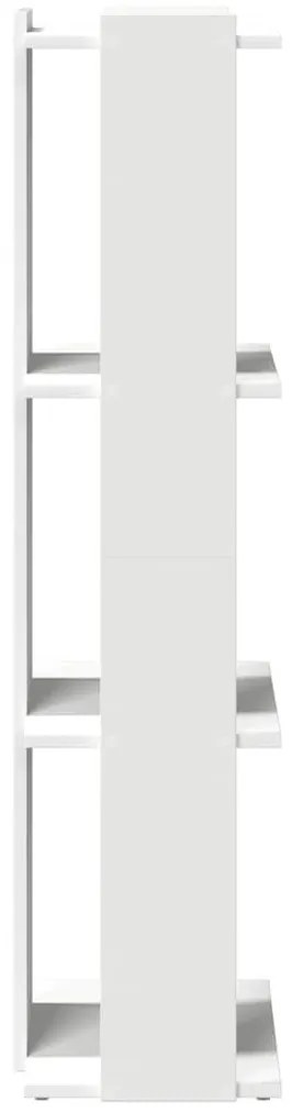 Βιβλιοθήκη 3 επιπέδων Λευκό 60x30x120 cm Ξύλινη κατασκευή - Λευκό