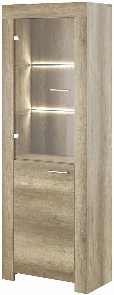 Lh-homefurniture Βιτρίνα 36116-SK-V Country γκρι 70x197x37cm 36116-SK-V