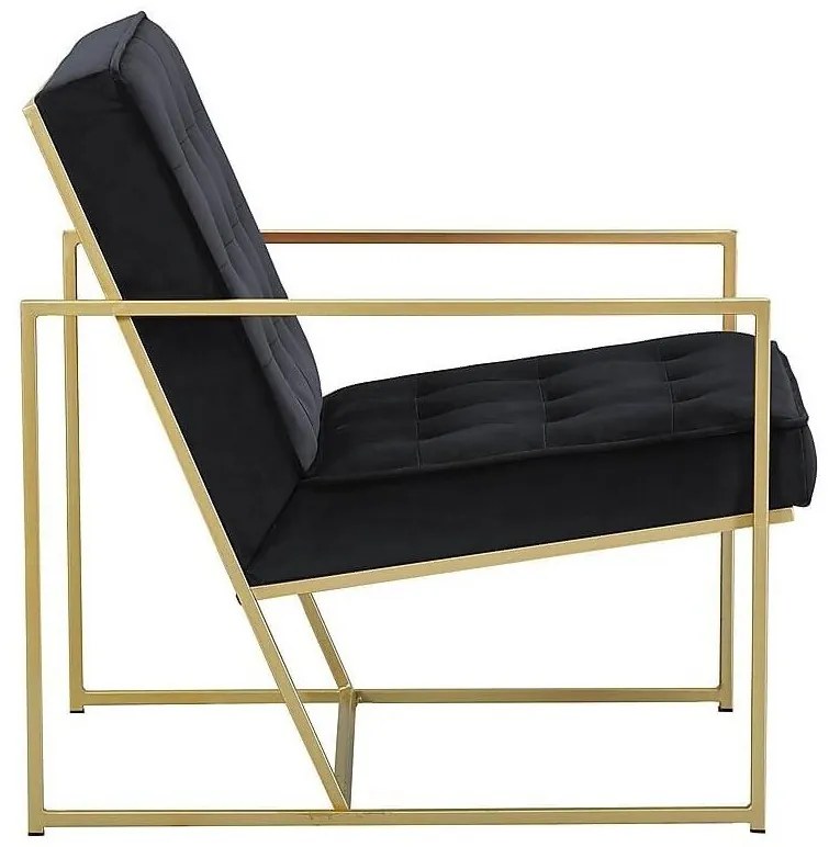 Πολυθρόνα Concept 55 198, Μαύρο, 80x62x79cm, Ταπισερί, Πόδια: Μέταλλο | Epipla1.gr
