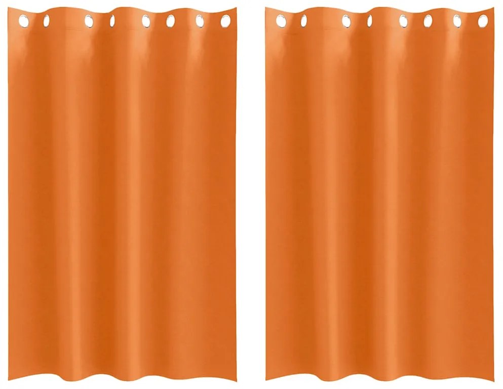 vidaXL Κουρτίνες 2 pcs Φωτεινό Πορτοκάλι 175x140εκ. Πολυεστέρας