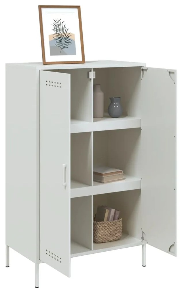 Ντουλάπι Λευκό 68x39x113 εκ. από Ατσάλι 842969