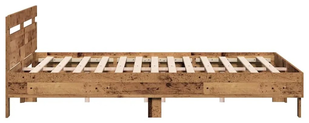 vidaXL Σκελετός Κρεβατιού Παλιό Ξύλο 180 x 200 cm Επεξεργασμένο ξύλο