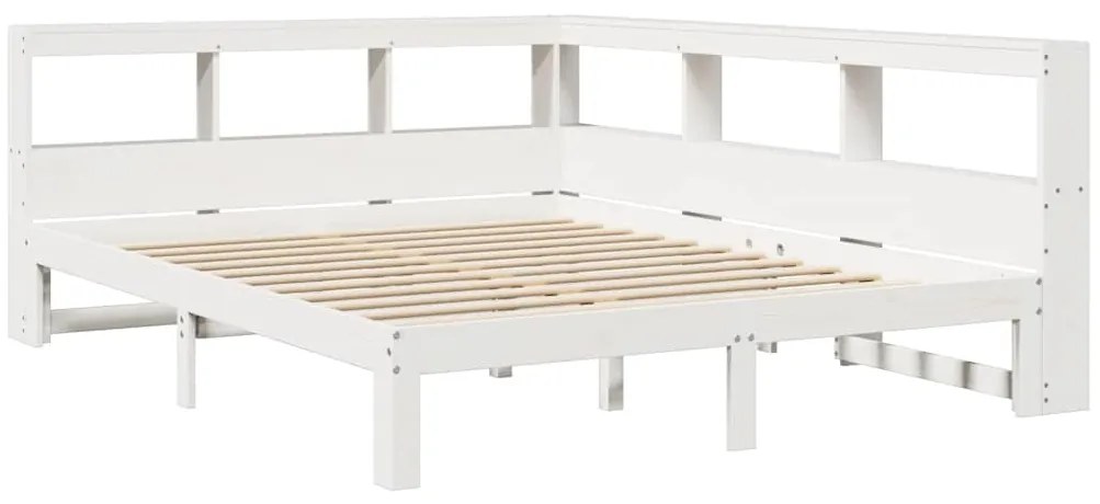 vidaXL Κρεβάτι Βιβλιοθήκη Χωρίς Στρώμα 150x200 εκ Μασίφ Ξύλο Πεύκου