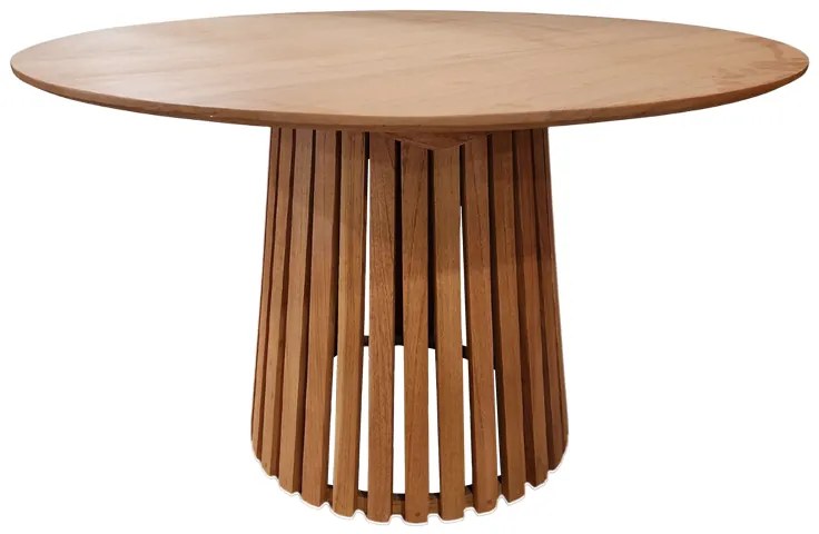 Τραπέζι Kenda Ι pakoworld mindi ξύλο σε φυσική απόχρωση Φ120x75εκ