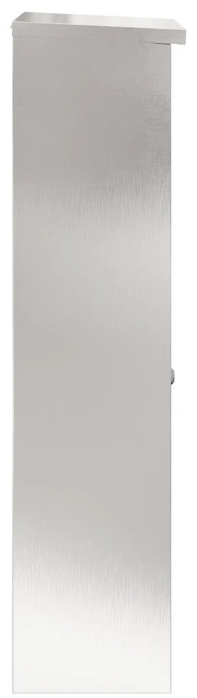 vidaXL Θυρίδα Πακέτων Μαύρο 44.5 x 29 x 110.5 εκ Ανοξείδωτο ατσάλι