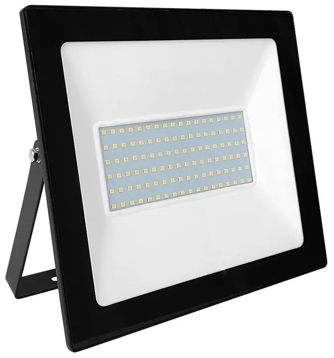 BLACK LED SMD FLOOD LUMINAIRE IP66 100W RGBW 230V ACA Q100RGBW