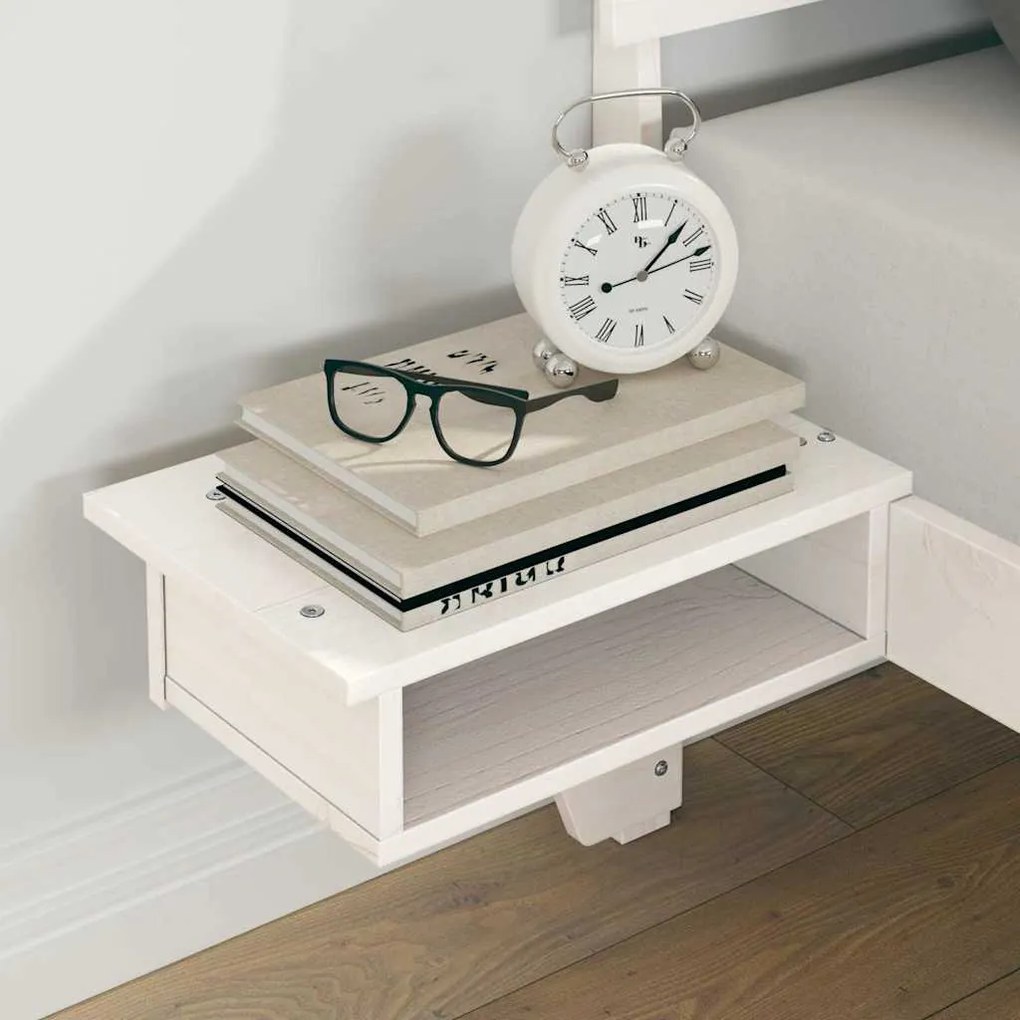 vidaXL Σκελετός Κρεβατιού Λευκό 120 x 200 cm Στερεά ξυλεία πεύκου