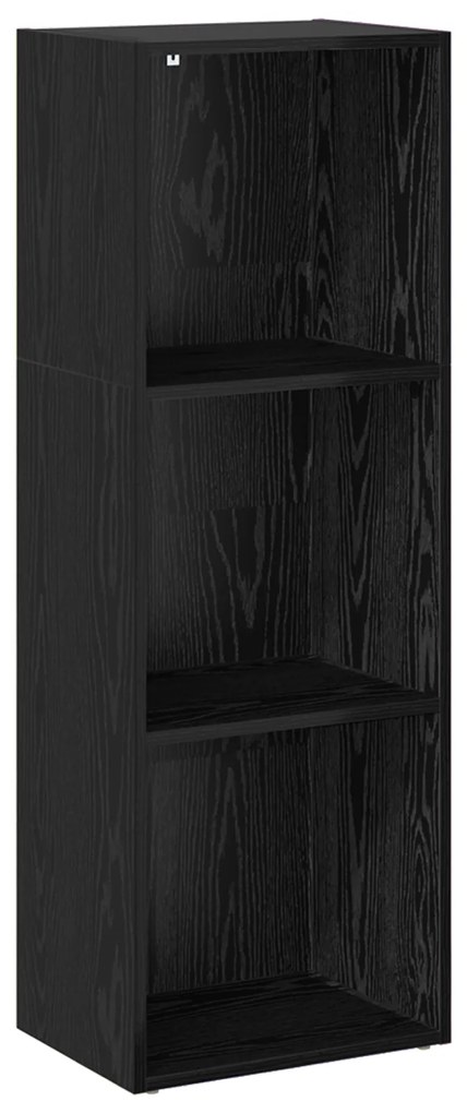 vidaXL Βιβλιοθήκη Μαύρη δρυς 40 x 30 x 114 εκ. Επεξεργασμένο ξύλο