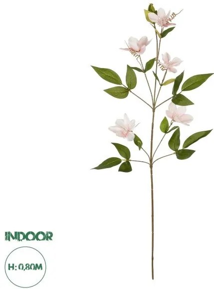 Artificial Garden PALE PINK CLEMANTIS BRANCH 21332 Τεχνητό Διακοσμητικό Κλαδί Ροζ Κλημεντίνα Y80cm Globostar-21332-Ροζ 21332