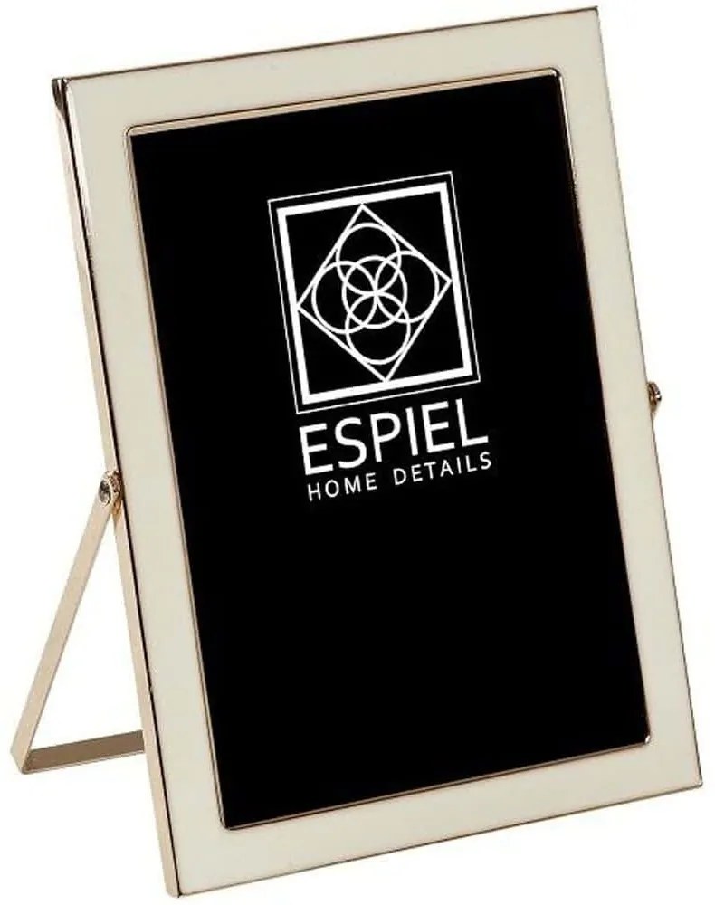 Κορνίζα FAM601 10x15cm White-Gold Espiel Μέταλλο