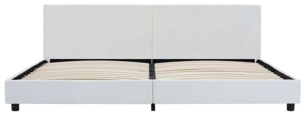 vidaXL Πλαίσιο Κρεβατιού Λευκό 180 x 200 εκ. από Συνθετικό Δέρμα