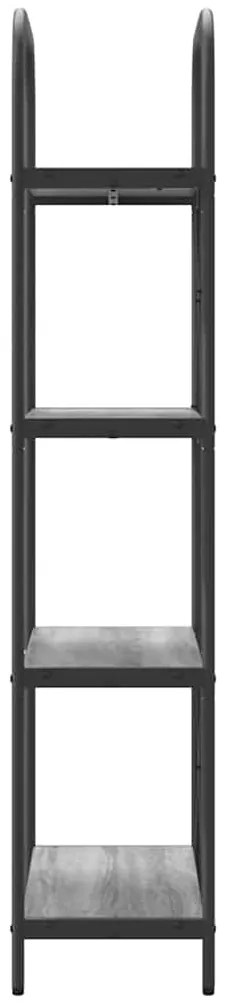vidaXL Ράφι Βιβλίων Γκρι sonoma 60 x 30 x 146 εκ Επεξεργασμένο ξύλο