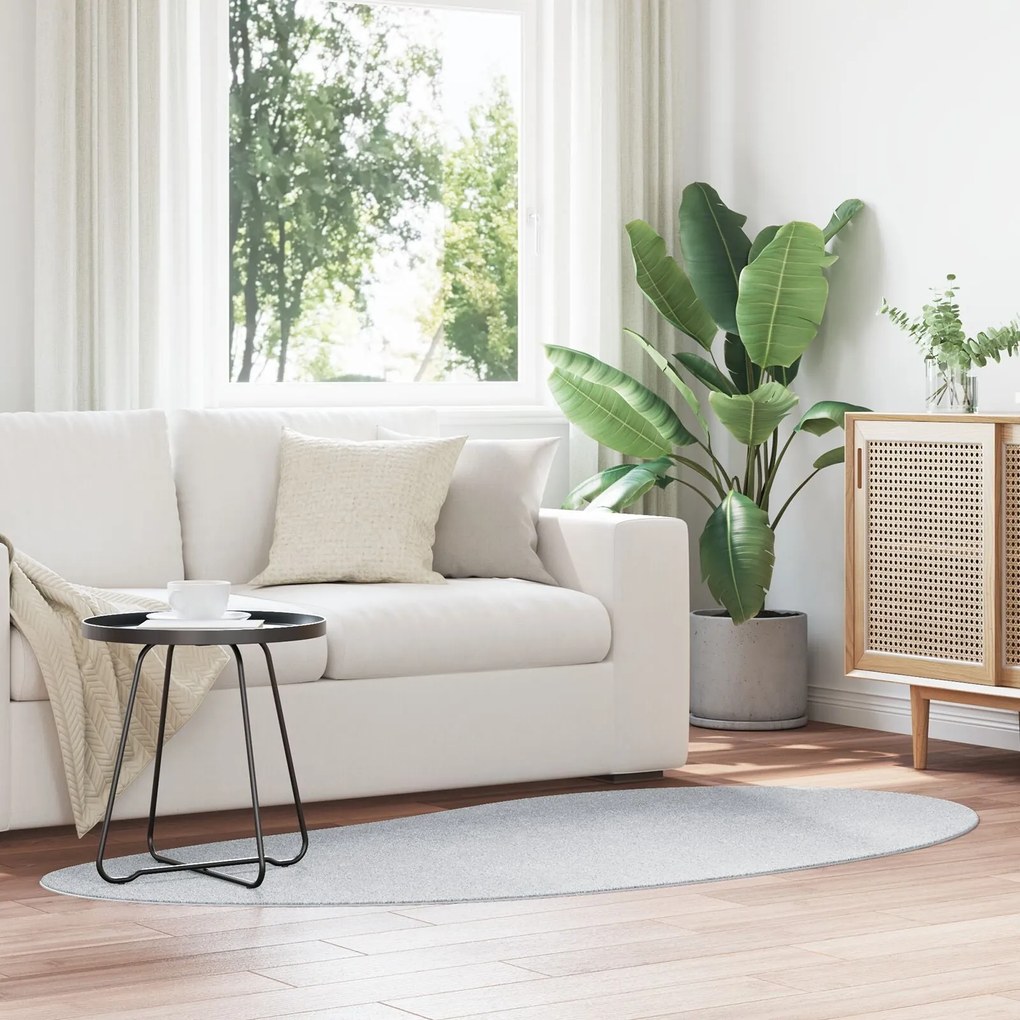 vidaXL Χαλιά Χώρου Γκρι 100x200 cm Πολυεστέρα Αντιολισθητικό