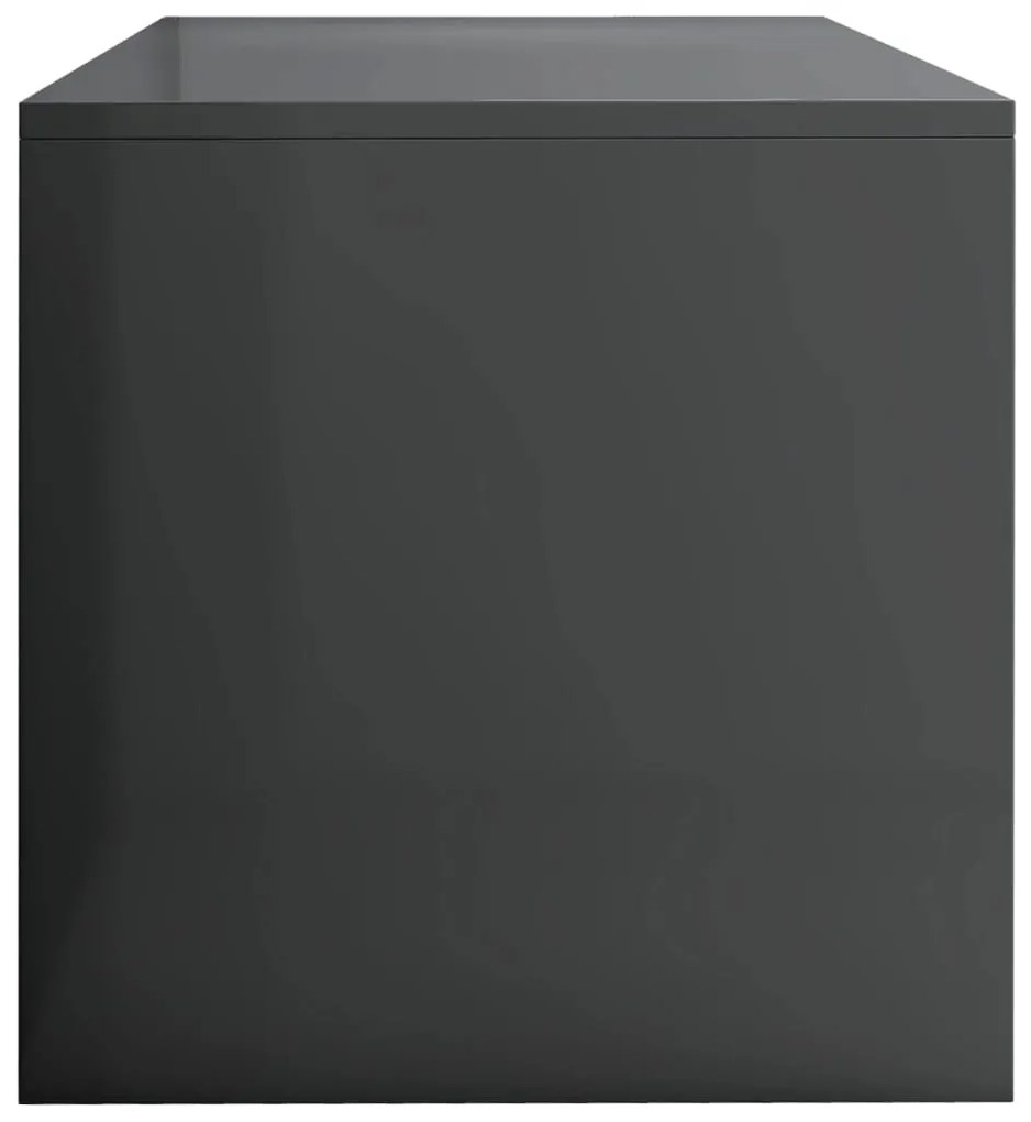 vidaXL Έπιπλο Τηλεόρασης Γυαλιστερό Γκρι 100x40x40 εκ. Επεξ. Ξύλο