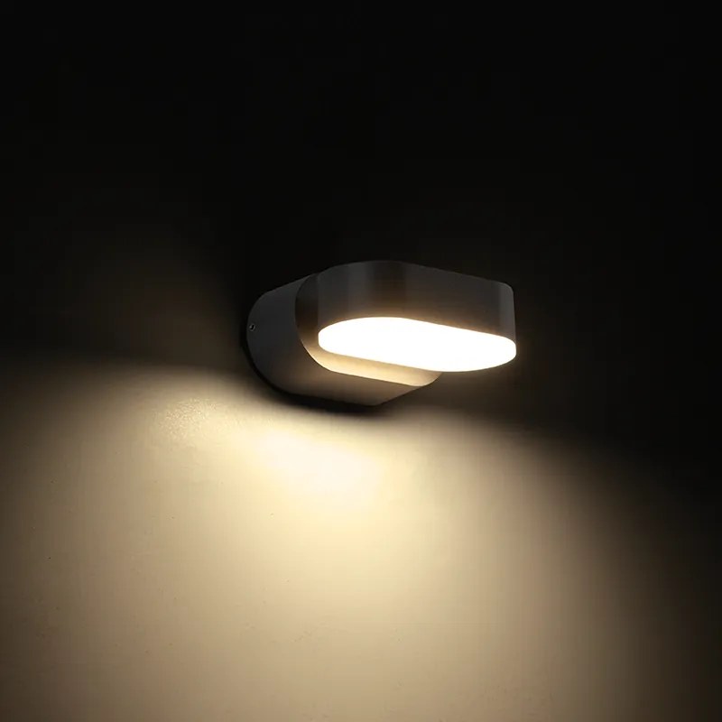 LED SMD WALL LUMINAIRE 7W 320LM 100° 230V AC 3.000K DARK GREY CRI80 IP54 30.000HRS