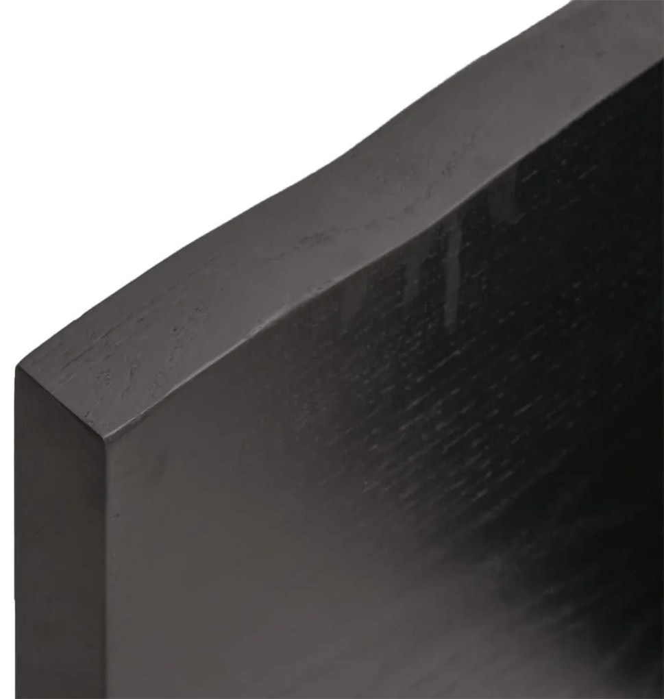 Πάγκος Μπάνιου Σκούρο Καφέ 180x30x(2-4) εκ. Επεξεργ. Μασίφ Ξύλο - Γκρι