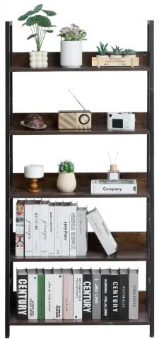 VEVOR Metal Bookshelf Rustic Bookcase 5-Tier for Living room Bedroom &amp; Office