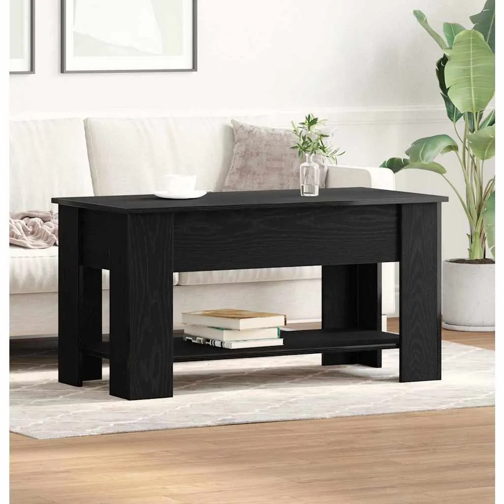 vidaXL Τραπεζάκι σαλονιού Μαύρη δρυς 101 x 49 x 52 cm