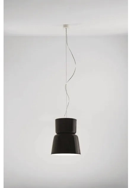 Κρεμαστό Φωτιστικό Οροφής LED 19,2W Up Down Dimmable Triac Φυσητό Γυαλί Bloom S5 Prandina -1A43000413005-Μαύρο 1A43000413005