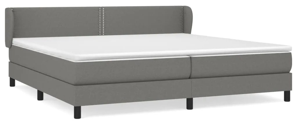 ΚΡΕΒΑΤΙ BOXSPRING ΜΕ ΣΤΡΩΜΑ ΣΚΟΥΡΟ ΓΚΡΙ 200X200 ΕΚ. ΥΦΑΣΜΑΤΙΝΟ 3126190