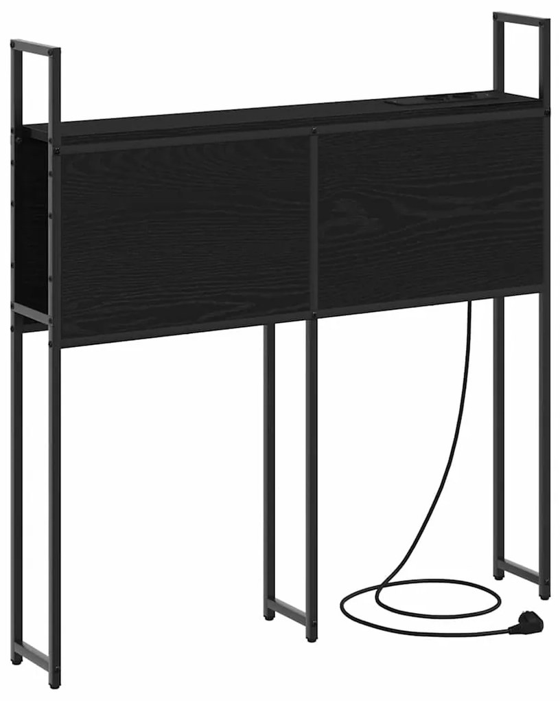 vidaXL Κεφαλάρι Αποθήκης Μαύρη δρυς 75 cm Επεξεργασμένο ξύλο