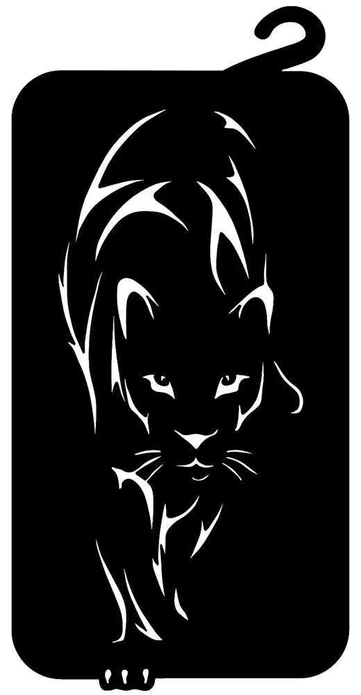Διακοσμητικό Τοίχου Puma 891TNL2008 34x1,5x70cm Black Wallity Μέταλλο
