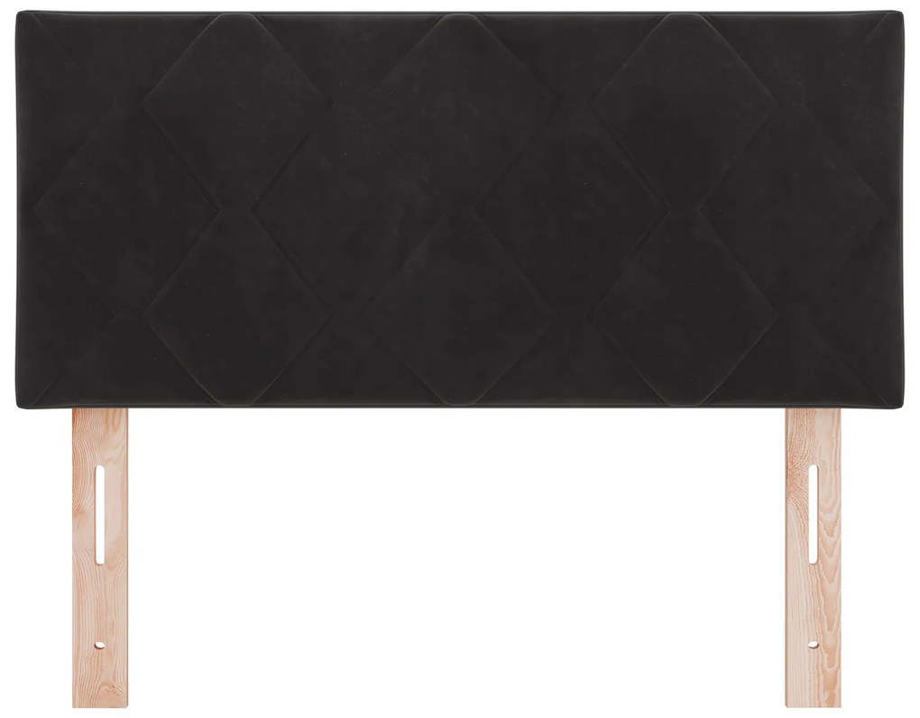 vidaXL LED κεφαλάρι Μαύρο 100 cm Υλικό: Ύφασμα, Ξύλο