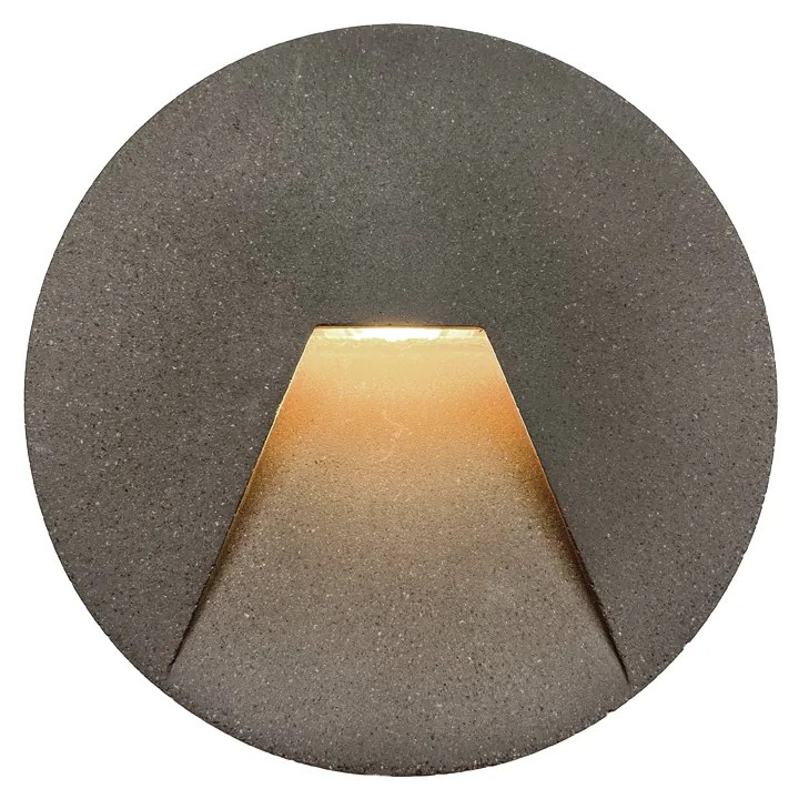 Χωνευτό Φωτιστικό Τοίχου IP65 Led 4w 3000K 39lm D120x65mm Concrete Grey Round Space Viokef 4289900