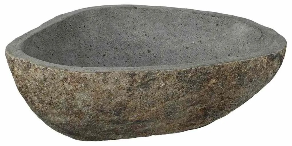 vidaXL Λεκάνη Ανοιχτό γκρι (46-52) x (35-40) x 15 εκ. Πέτρα Ποταμού