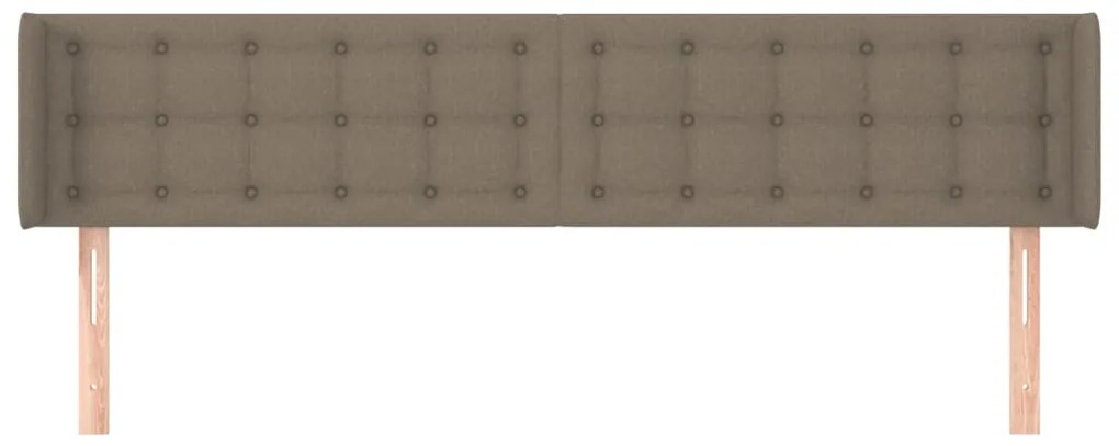 vidaXL Κεφαλάρι με Πτερύγια Taupe 203x16x78/88 εκ. Υφασμάτινο