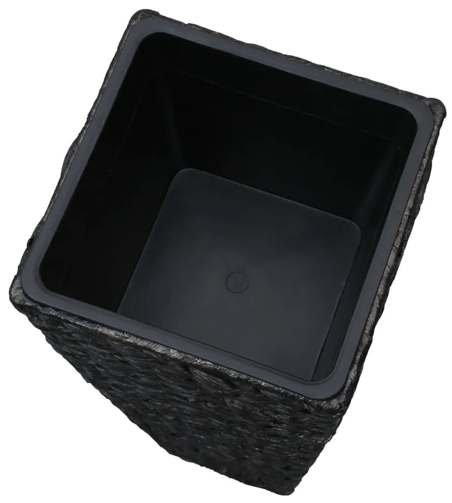 vidaXL Γλάστρες Υπερυψωμένες 3 τεμ. Μαύρες από Υάκινθο του Νερού