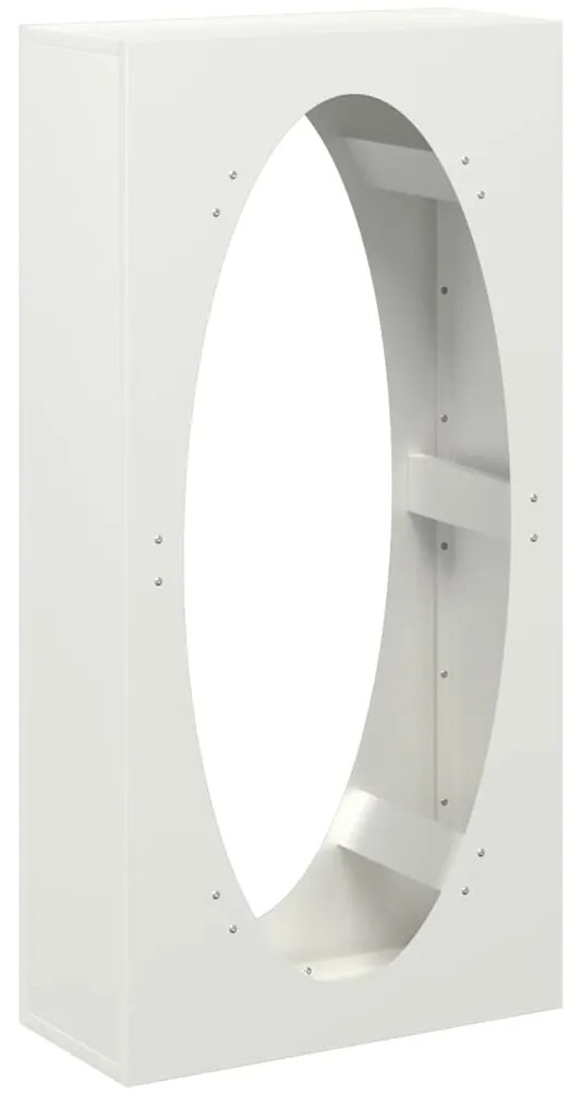 vidaXL Ράφι Καυσόξυλων Λευκό 50x23x100 εκ. Χάλυβας ψυχρής έλασης
