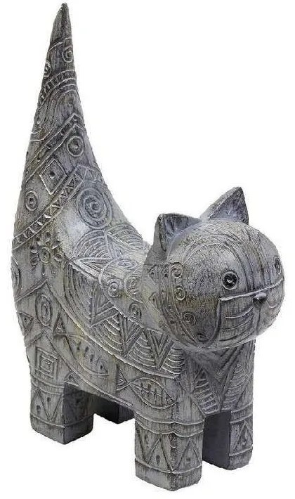 Διακοσμητική Αφηρημένη Φιγούρα Γάτα 21,8cm Grey FIG120 Espiel Πολυρεσίνη