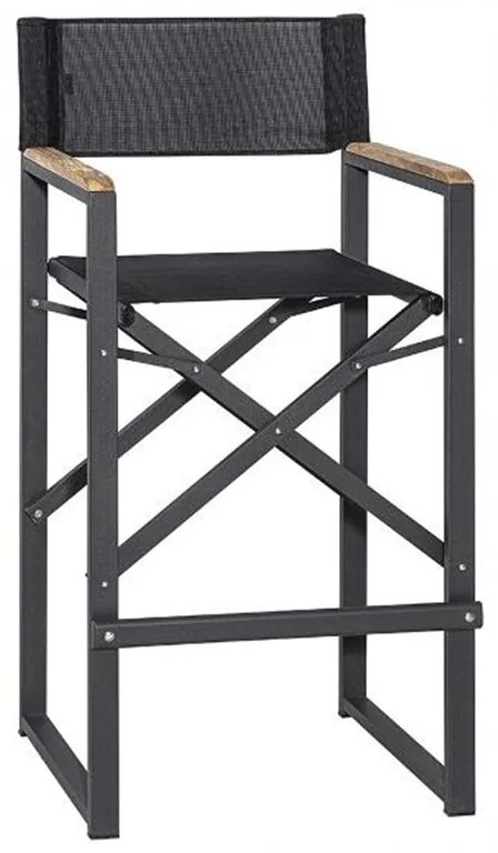 Σκαμπό Μπαρ - Σκηνοθέτη Piazza/S-W 02-00-1192 53x57x115,5cm Anthracite-Black