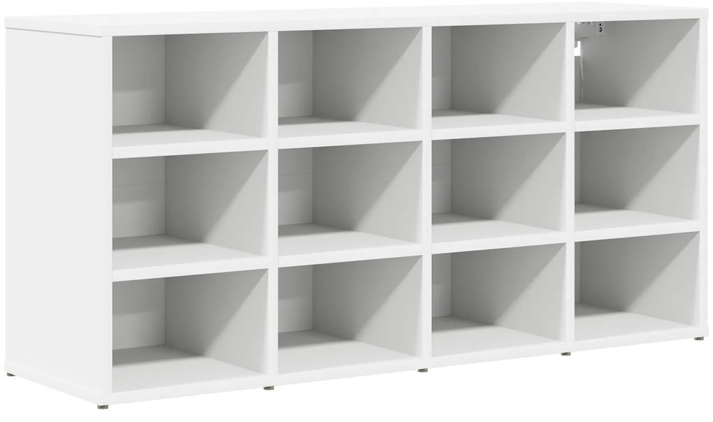 vidaXL Ντουλάπα Παπουτσιών Λευκό 103x30x51 εκ Επεξεργασμένο ξύλο